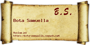 Bota Samuella névjegykártya